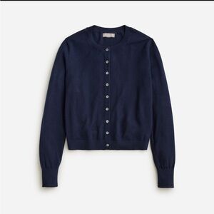 merino wool navy cardigan